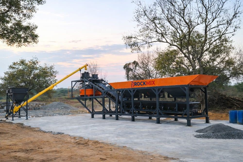 RCMP inline compact mobility batching plant installed on a PCC bed